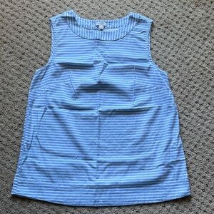 Talbots Light Blue Striped Tank Top Size Small